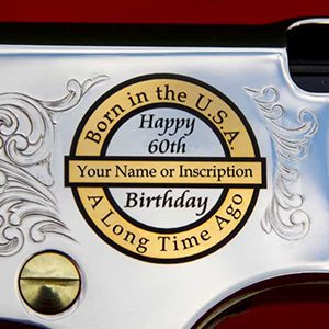 Silver Boy (H004S) .22LR, .22MAG, .17HMR with Classic 50th or 60th Birthday Engraving w/wo Special Serial Number